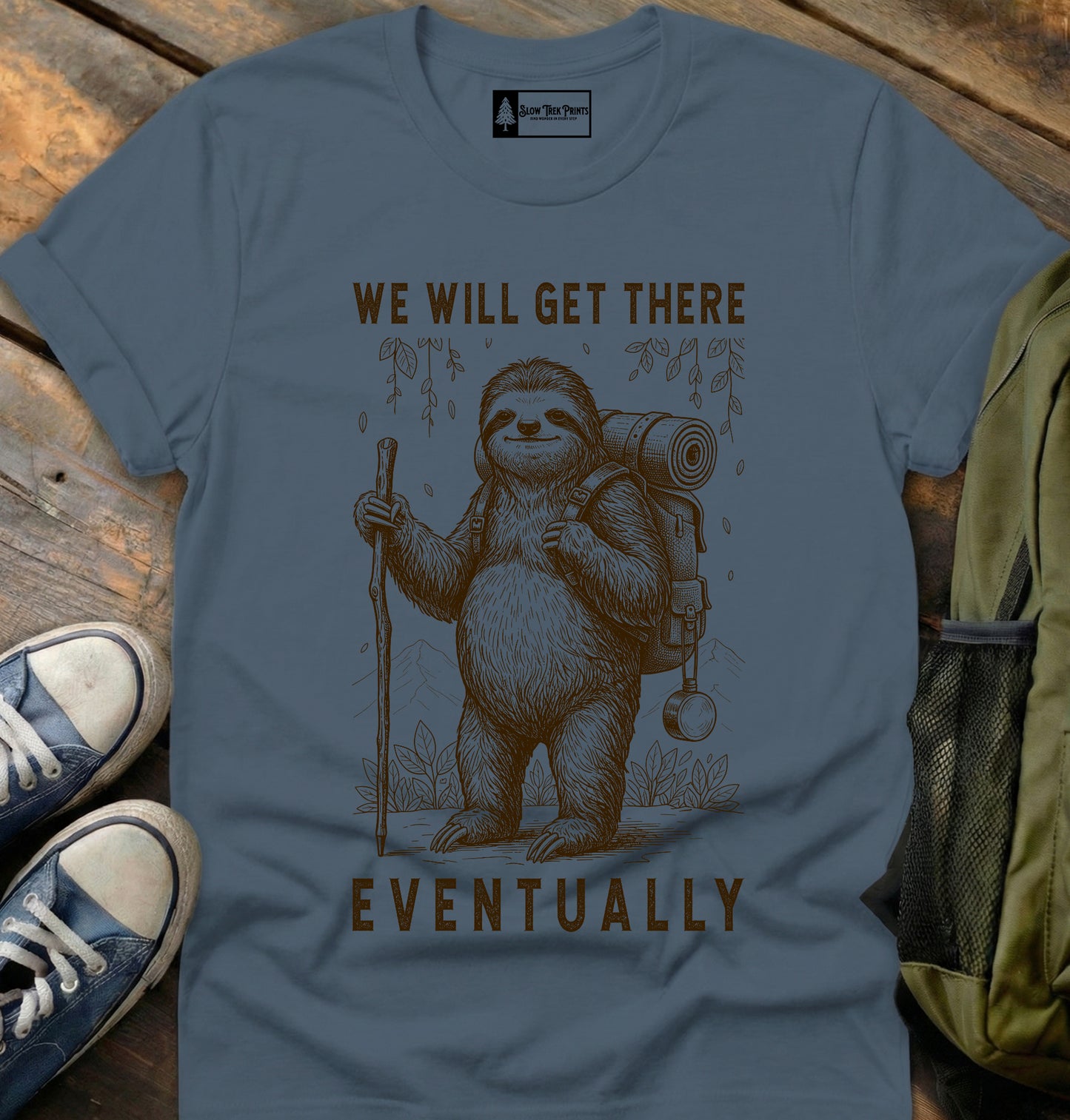 Hiking Sloth T Shirt T-Shirt