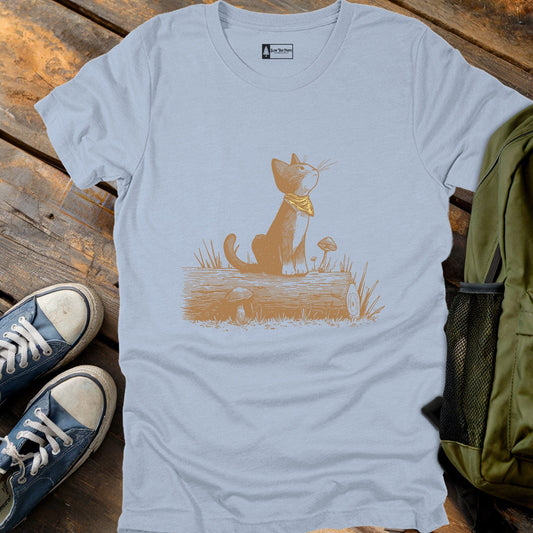 Cat & Log T-Shirt