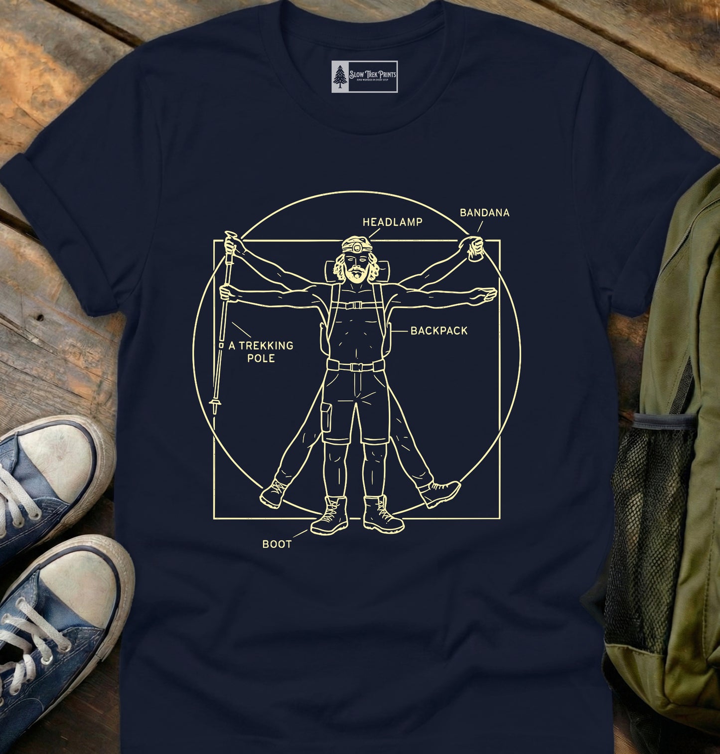 Vitruvian Hiker T-Shirt