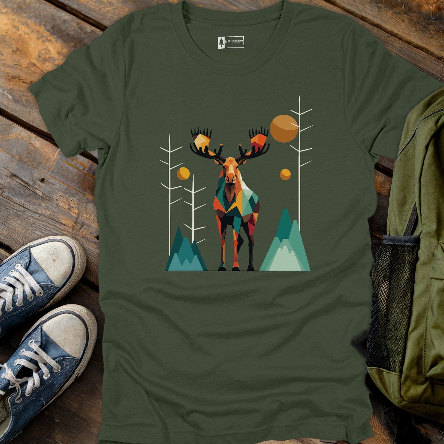 Geometric Moose T-Shirt