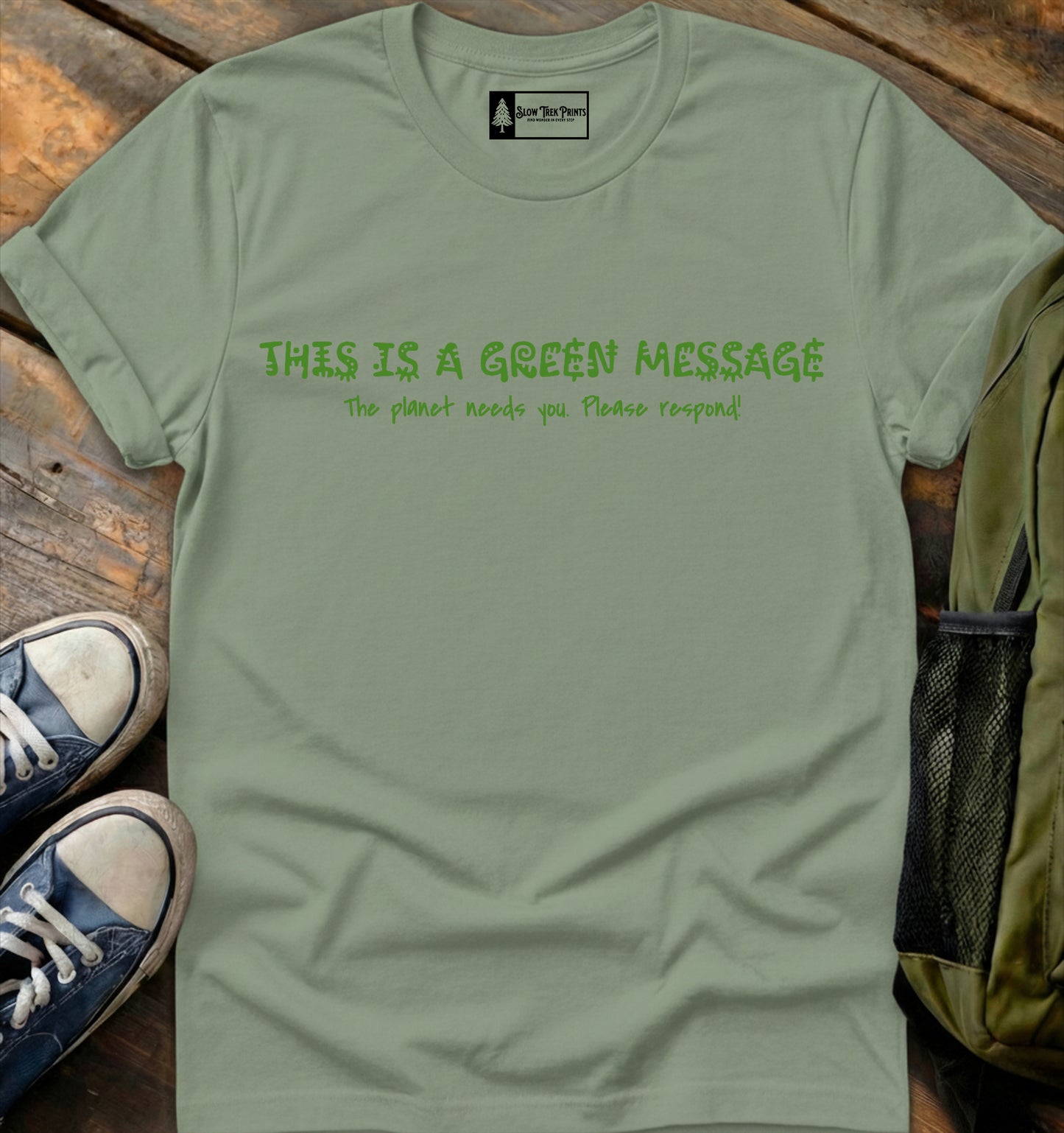 Green Message T-Shirt
