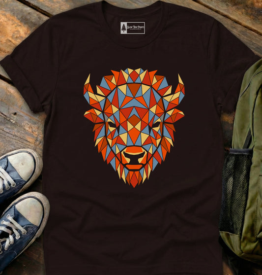 Geometric Bison T-Shirt