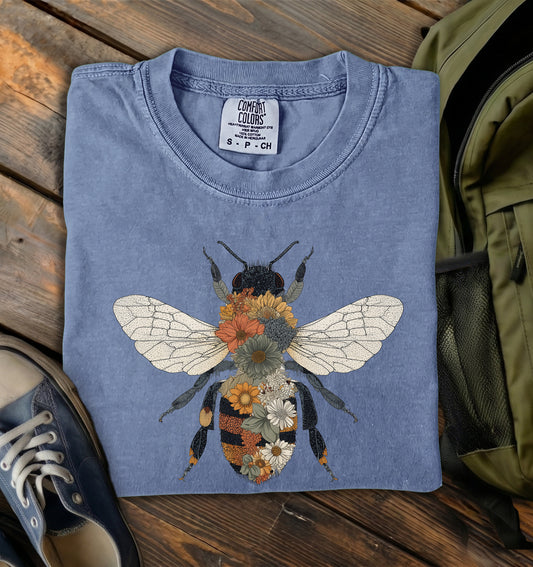 Wildflower Bee Comfort Colors T-Shirt