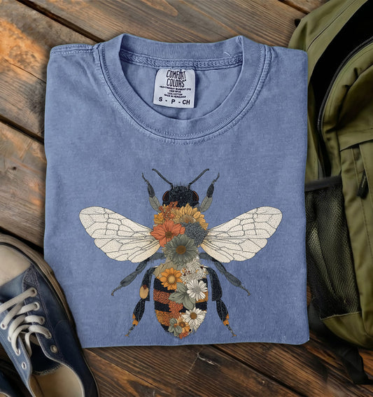 Wildflower Bee Comfort Colors T-Shirt
