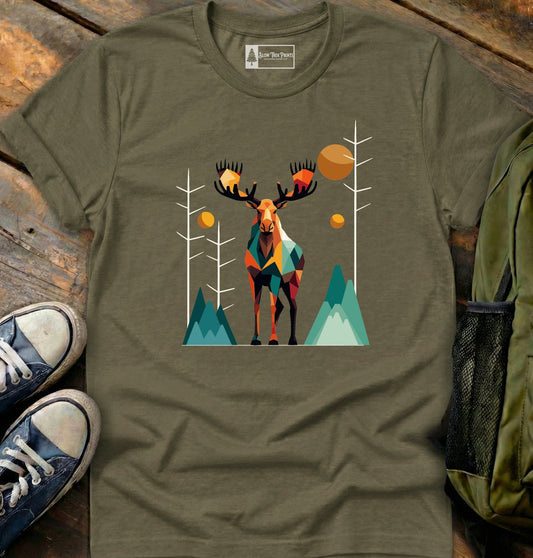 Geometric Moose T-Shirt