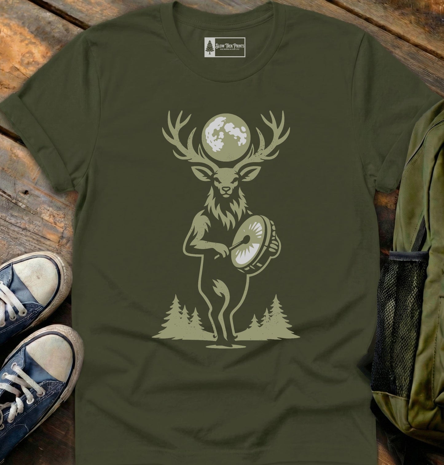 Drumming Deer T-Shirt