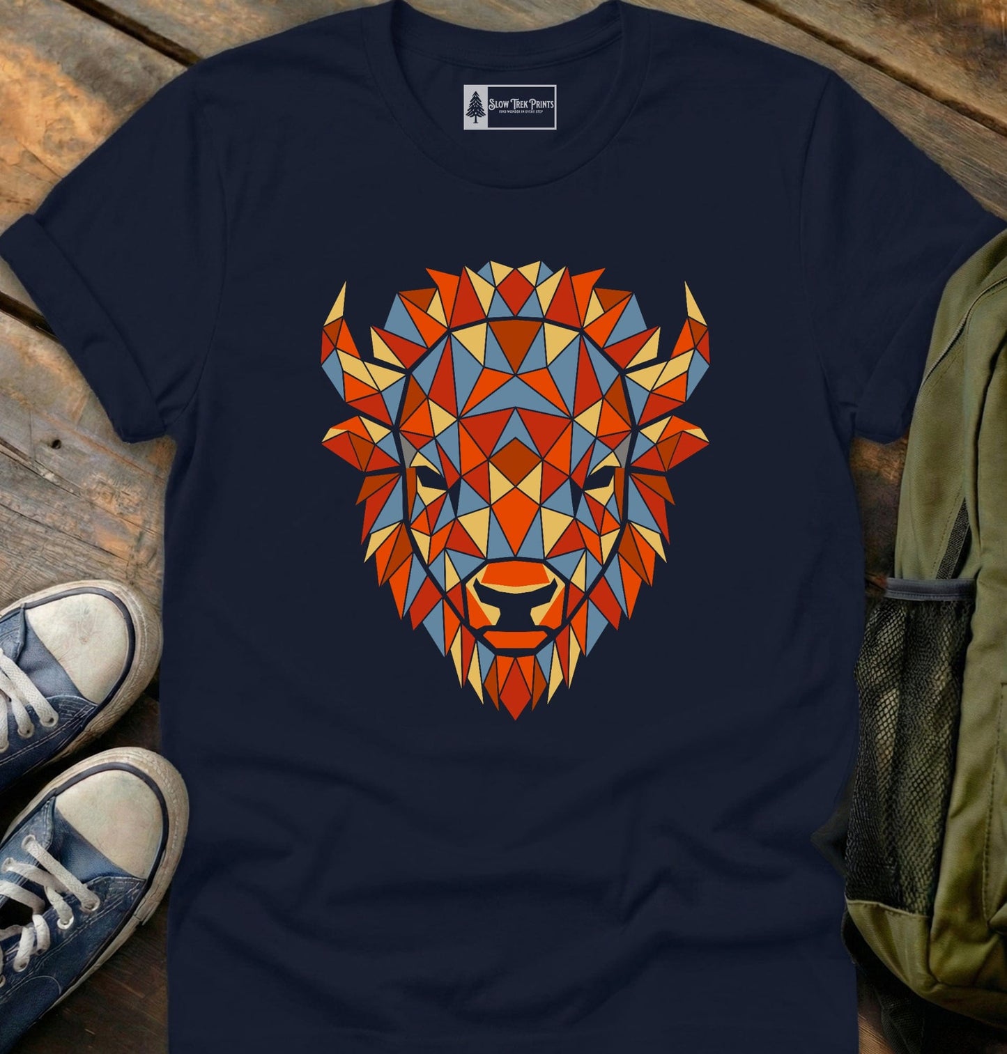 Geometric Bison T-Shirt
