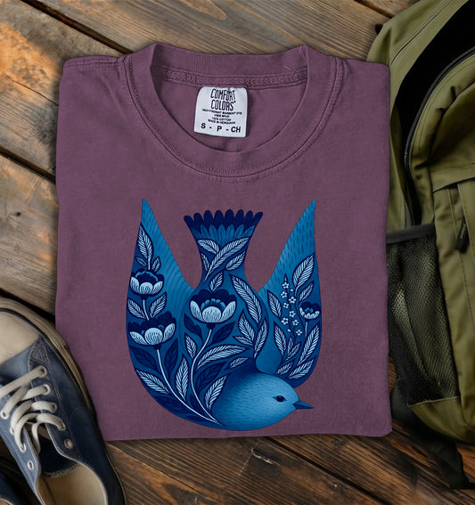 Indigo Songbird Comfort Colors T-Shirt