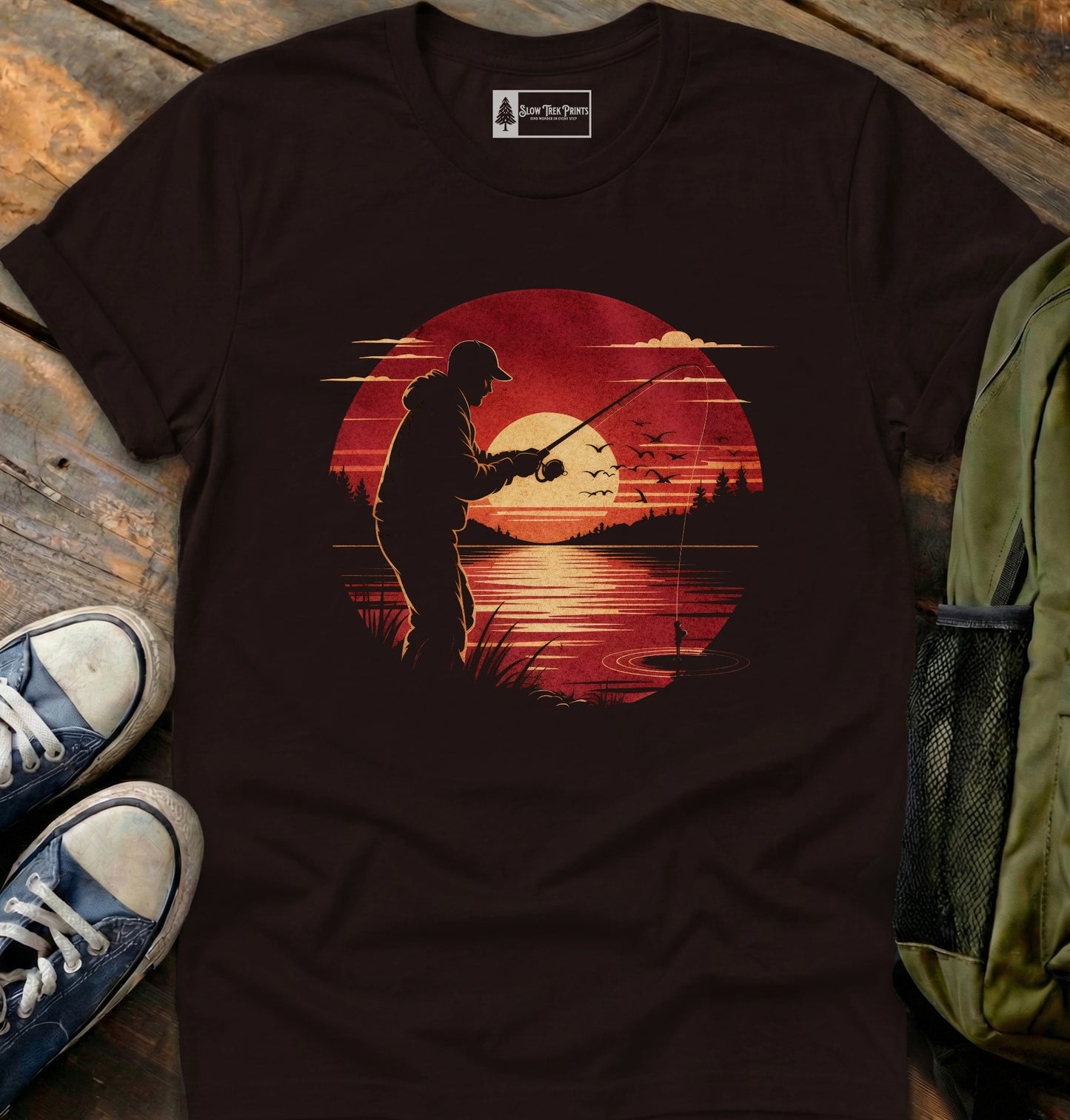 Sunset Fisherman T-Shirt