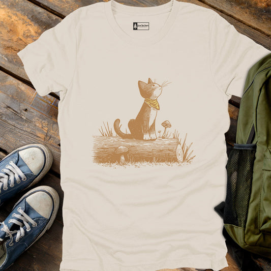 Cat & Log T-Shirt