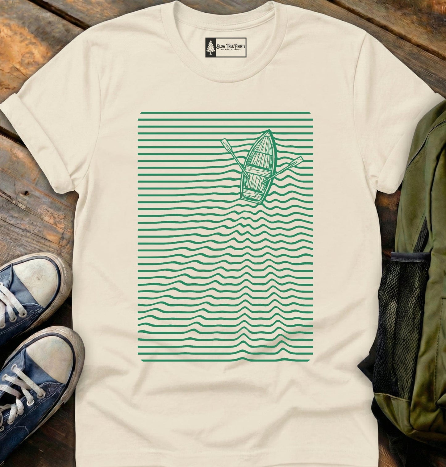 Boat Line Art T-Shirt