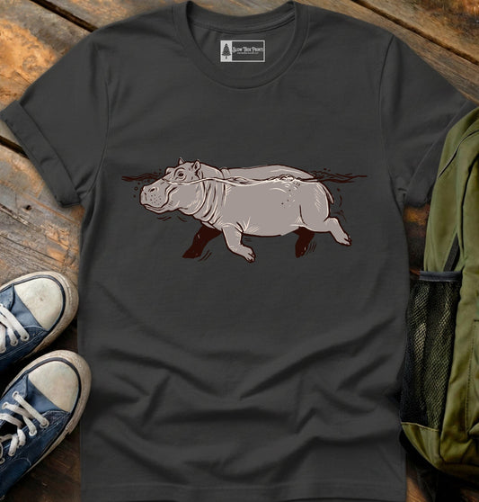 Swimming Hippo T-Shirt