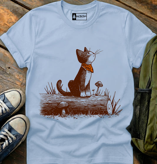 Cat & Log T-Shirt