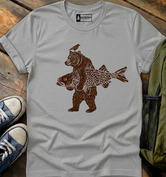 Fisherman Bear T-Shirt
