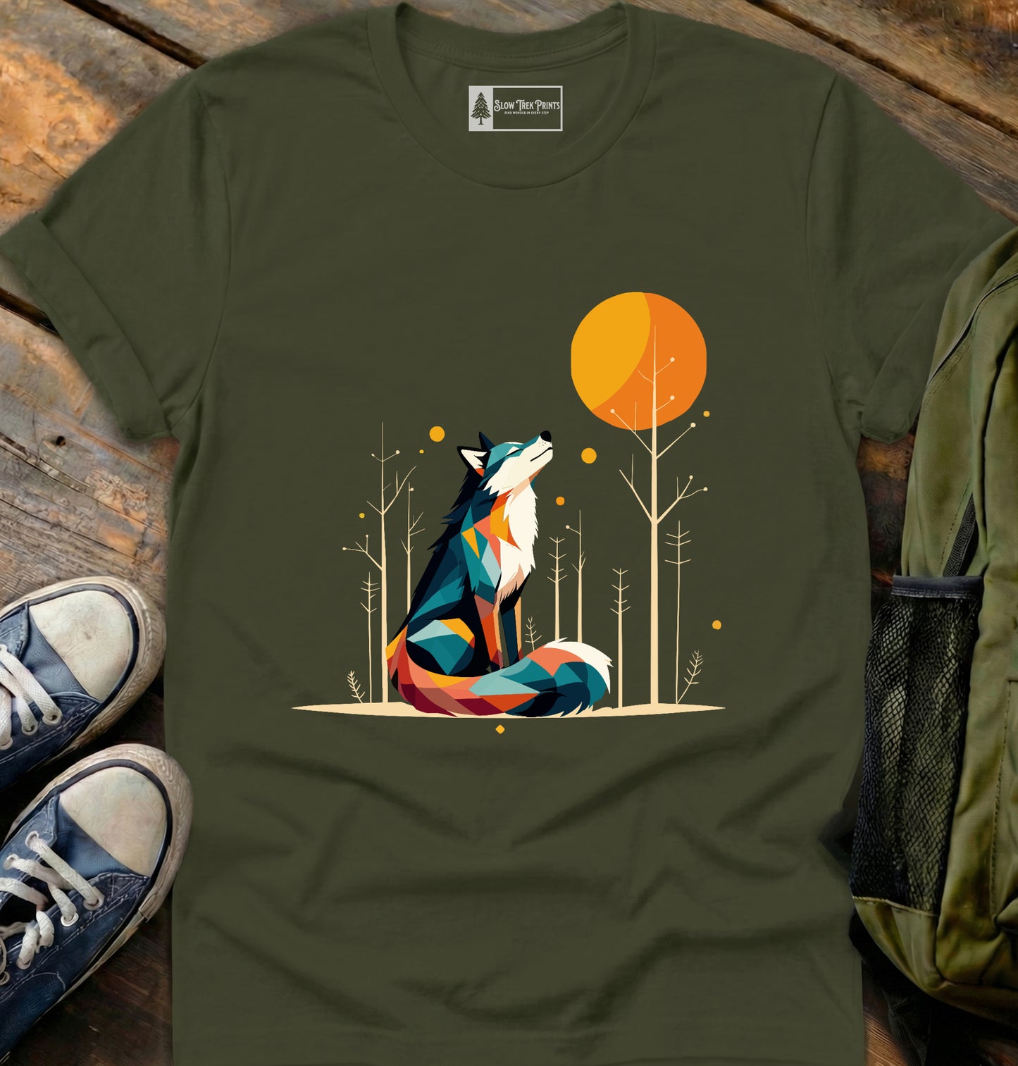 Geometric Wolf T-Shirt
