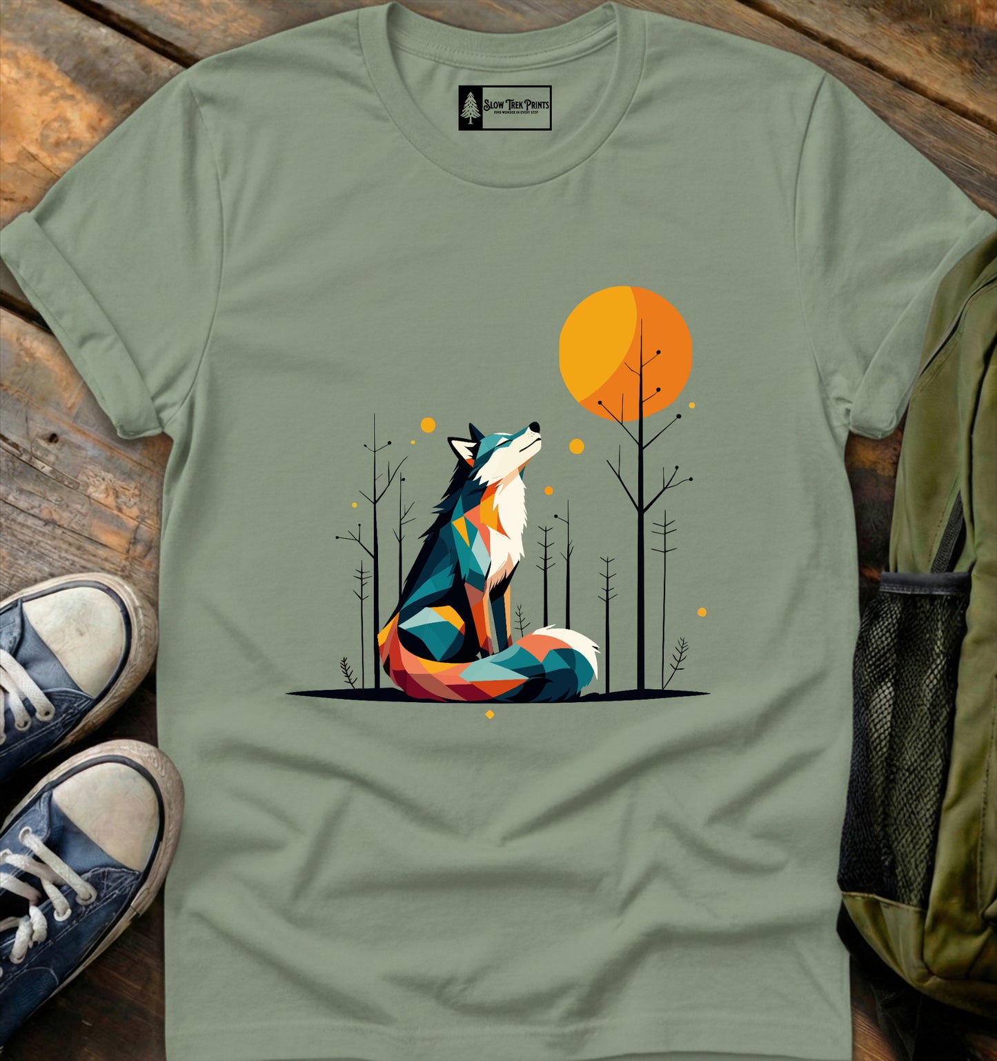 Geometric Wolf T-Shirt