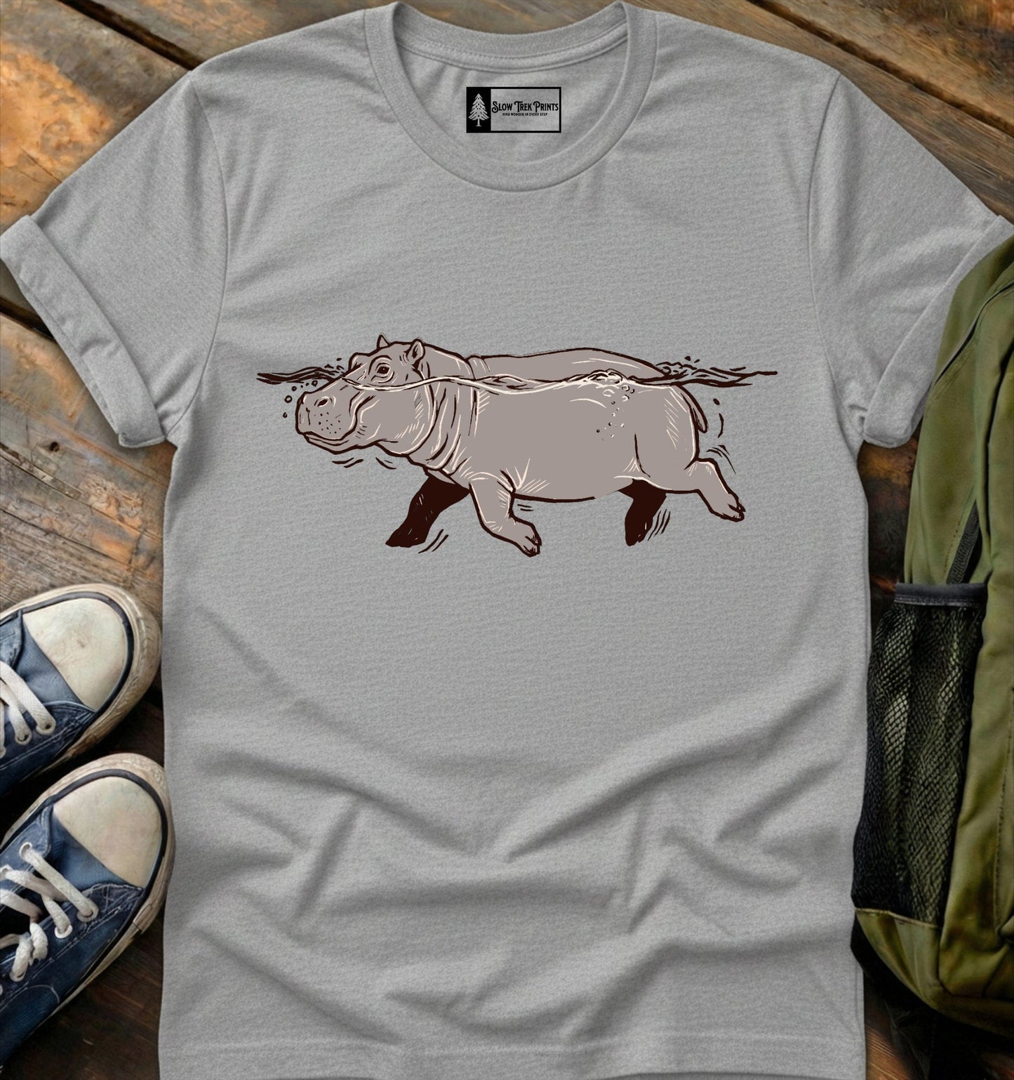 Swimming Hippo T-Shirt
