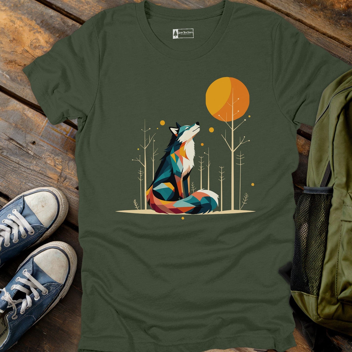 Geometric Wolf T-Shirt