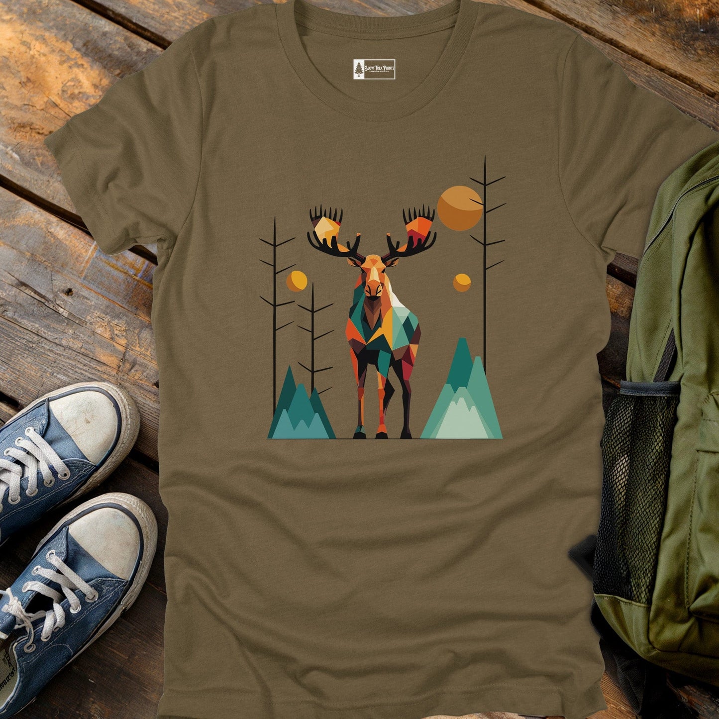 Geometric Moose T-Shirt