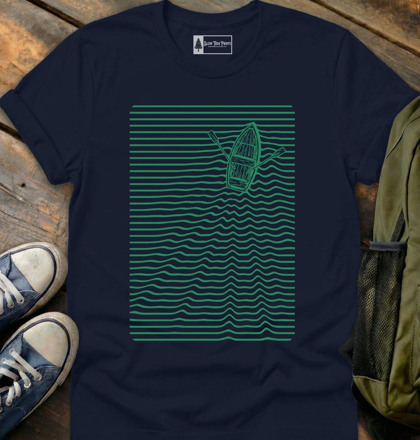 Boat Line Art T-Shirt