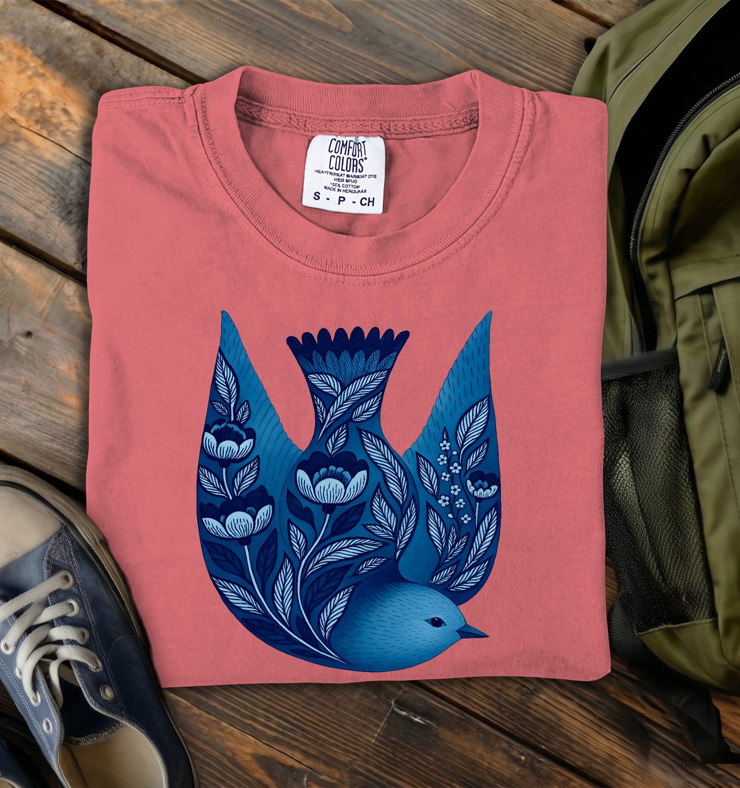 Indigo Songbird Comfort Colors T-Shirt