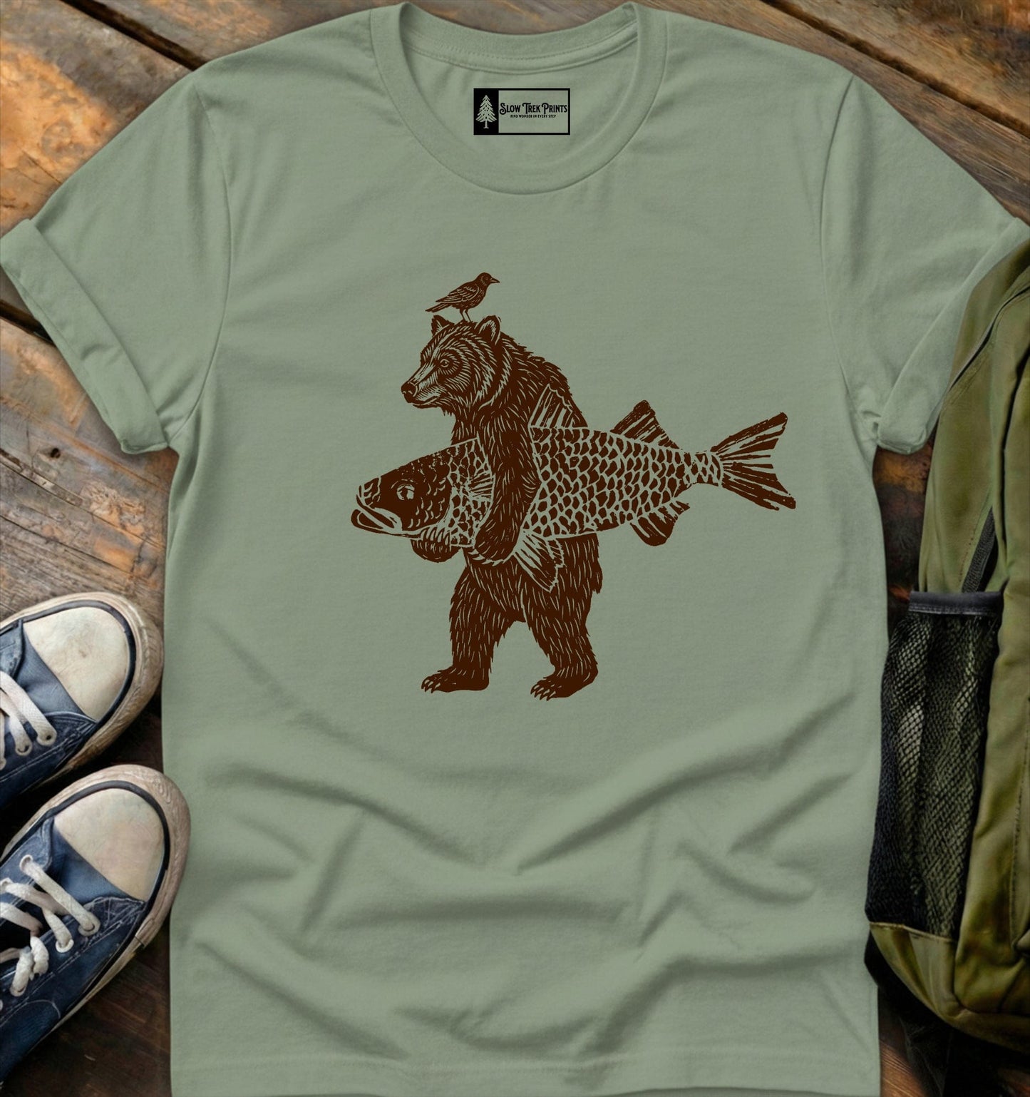 Fisherman Bear T-Shirt