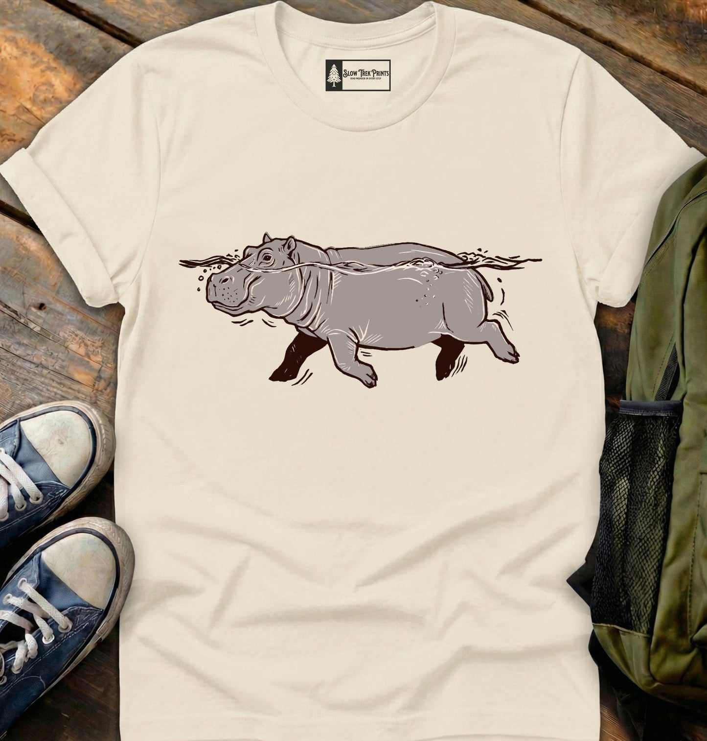Swimming Hippo T-Shirt