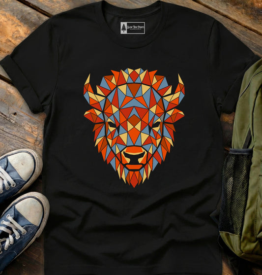 Geometric Bison T-Shirt
