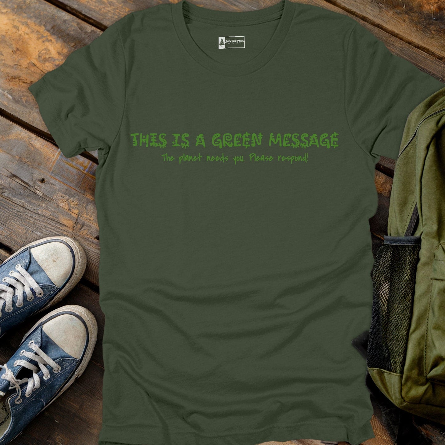 Green Message T-Shirt