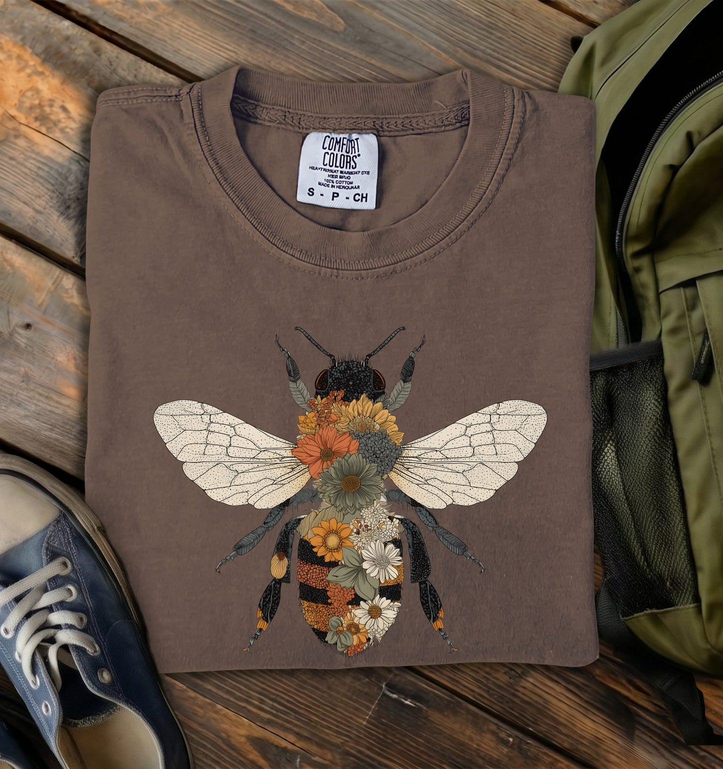 Wildflower Bee Comfort Colors T-Shirt