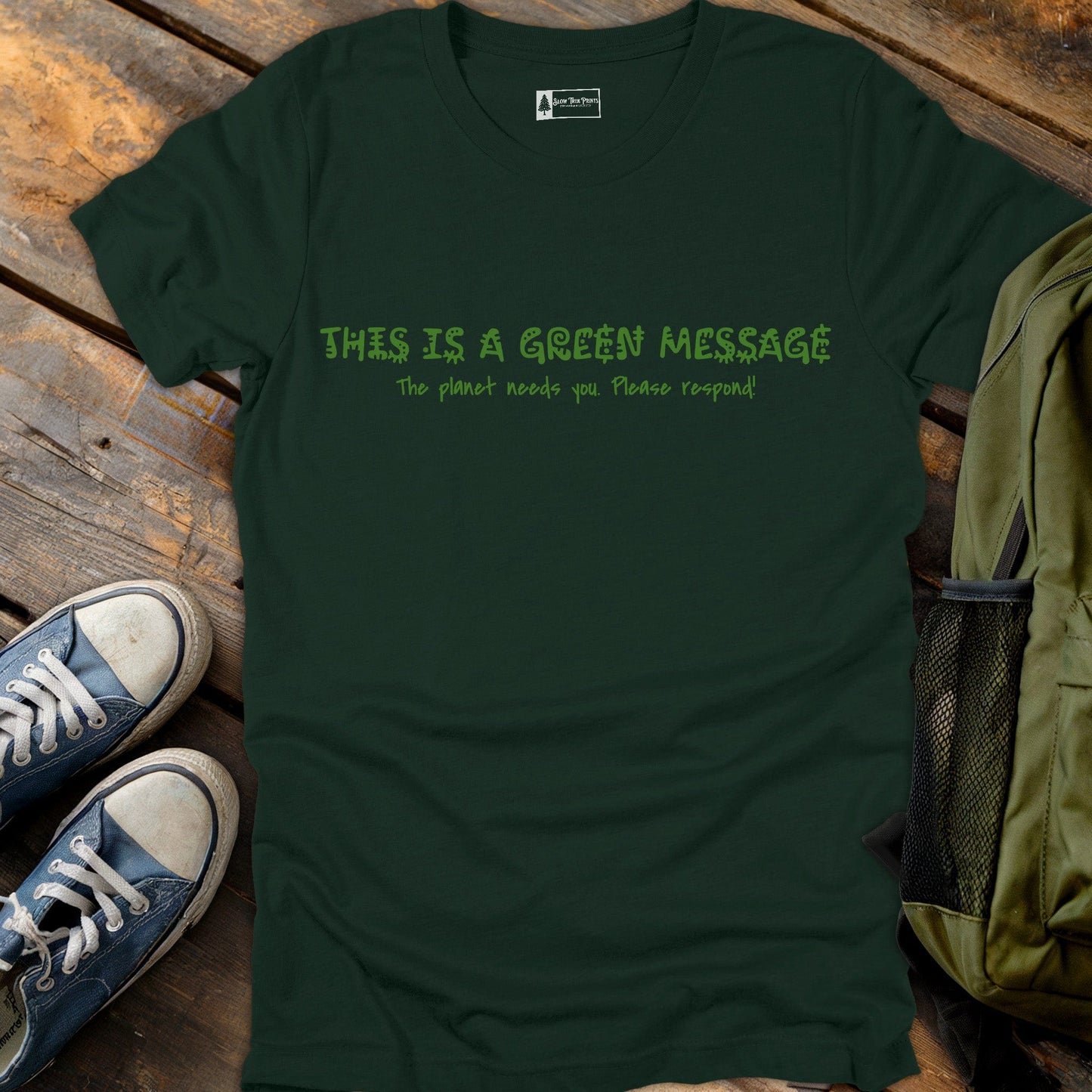 Green Message T-Shirt