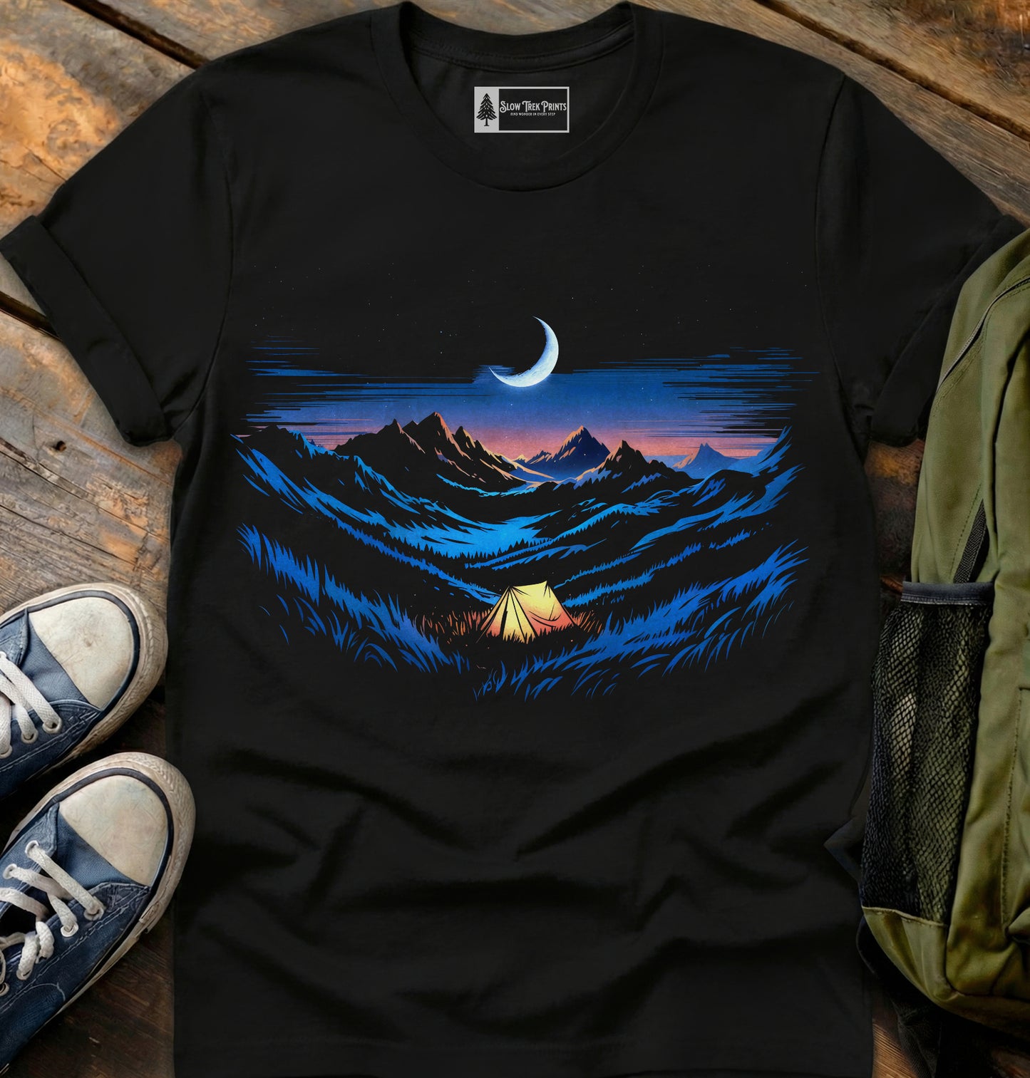 Camp Under Moonlight T-Shirt