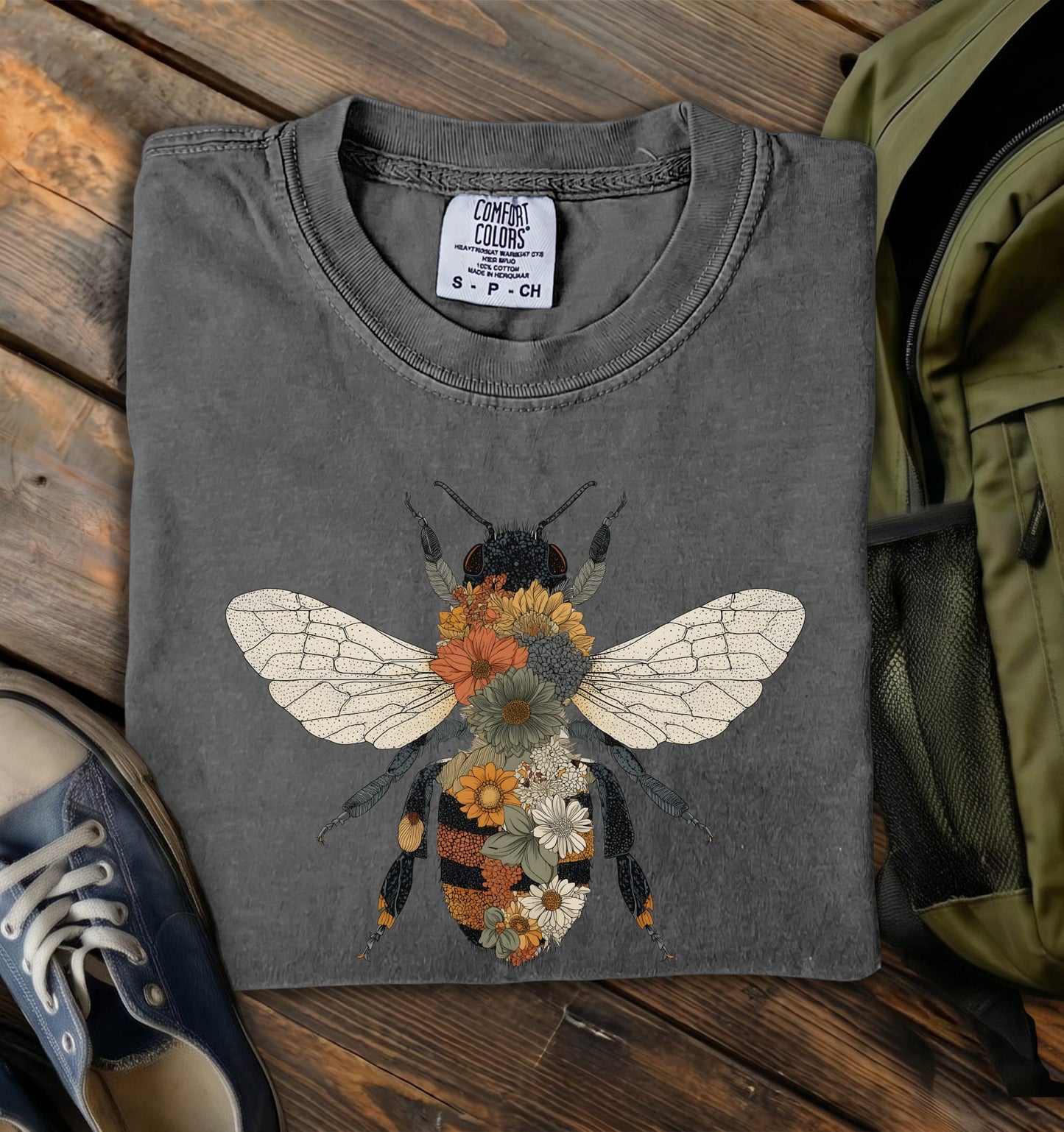 Wildflower Bee Comfort Colors T-Shirt