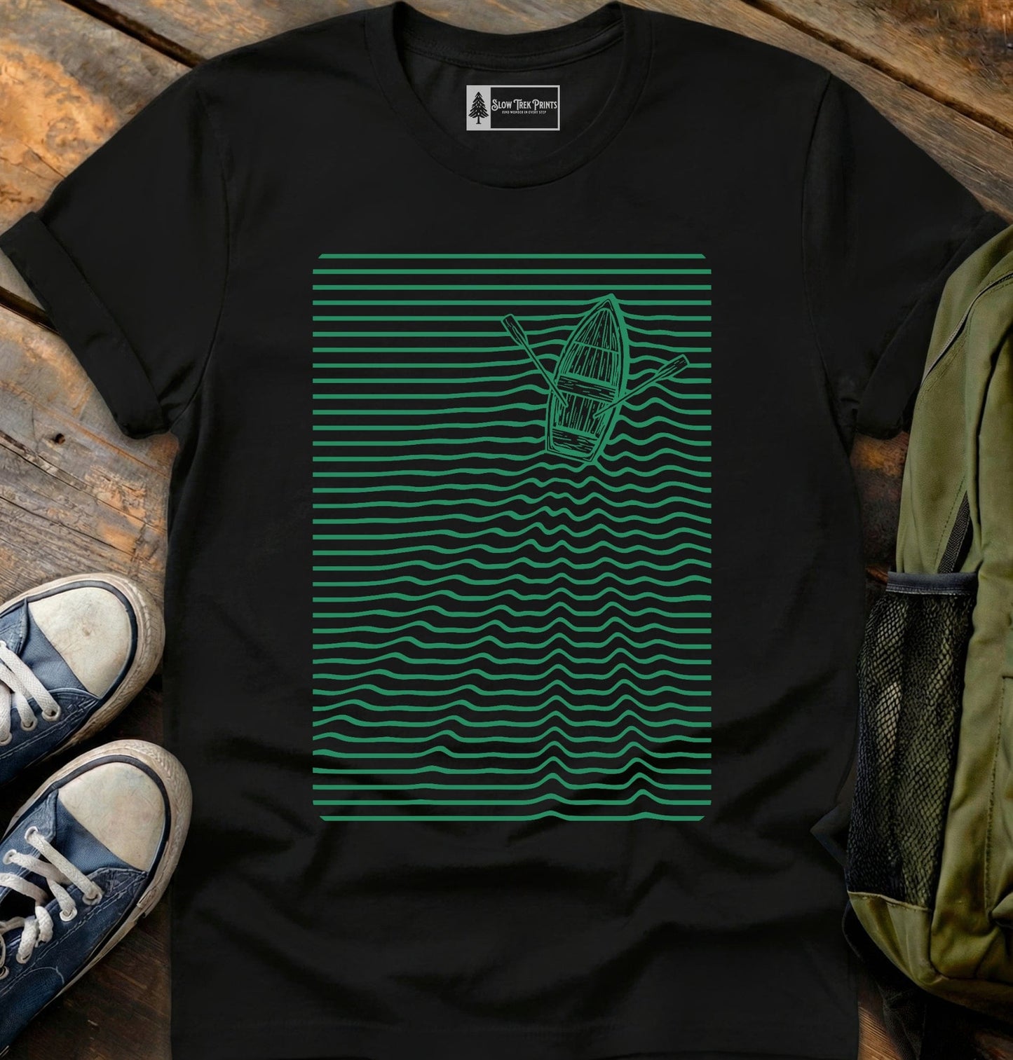 Boat Line Art T-Shirt