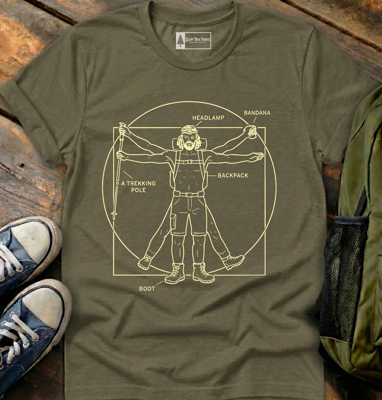 Vitruvian Hiker T-Shirt