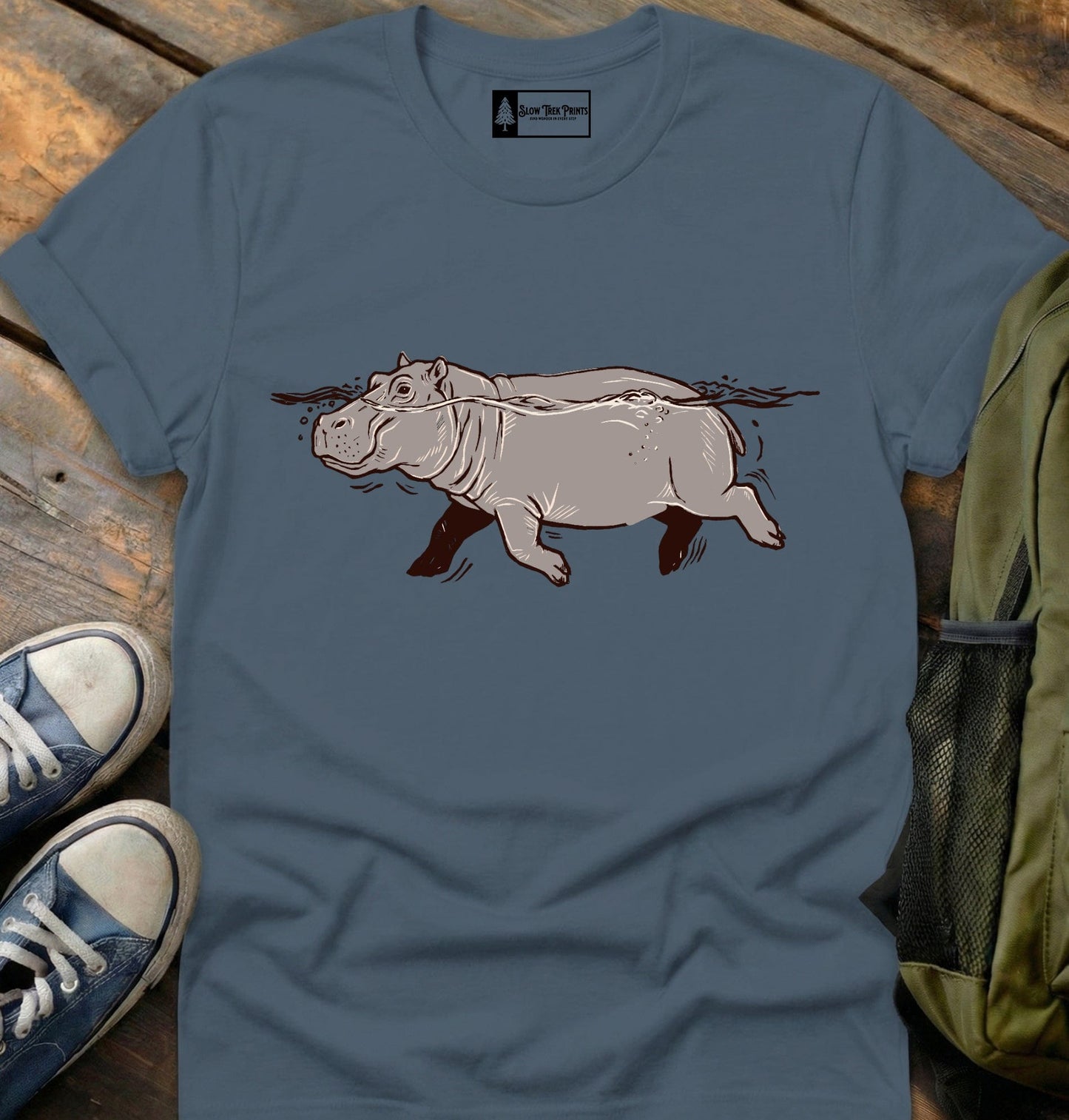 Swimming Hippo T-Shirt