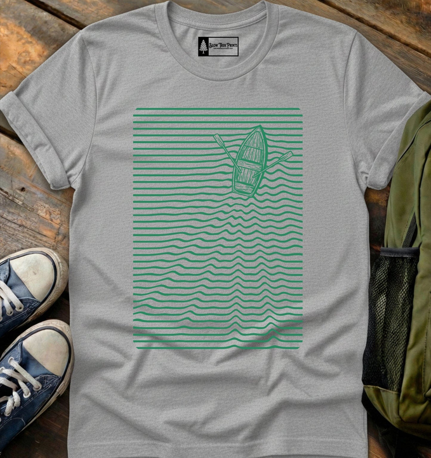 Boat Line Art T-Shirt