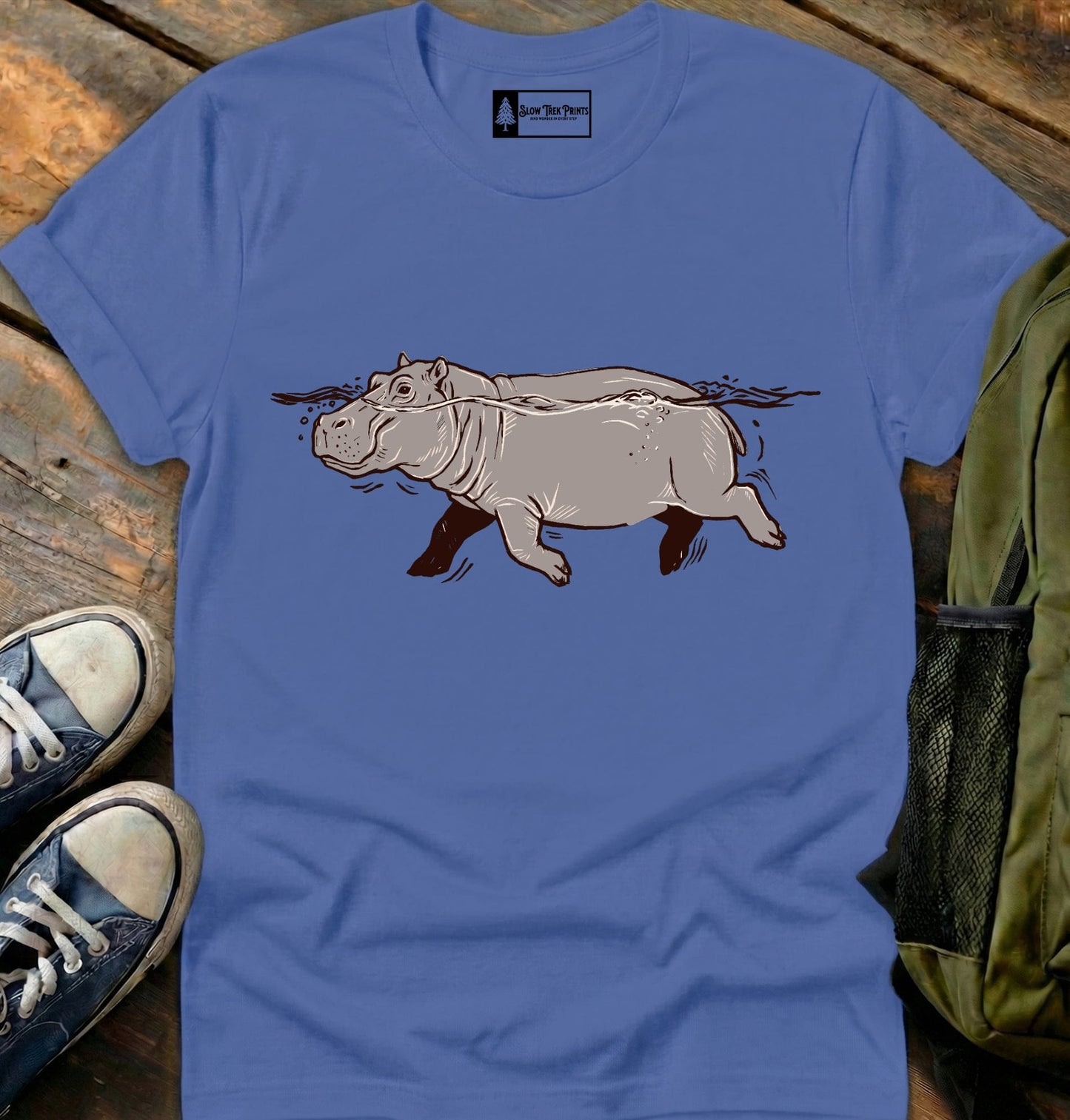 Swimming Hippo T-Shirt