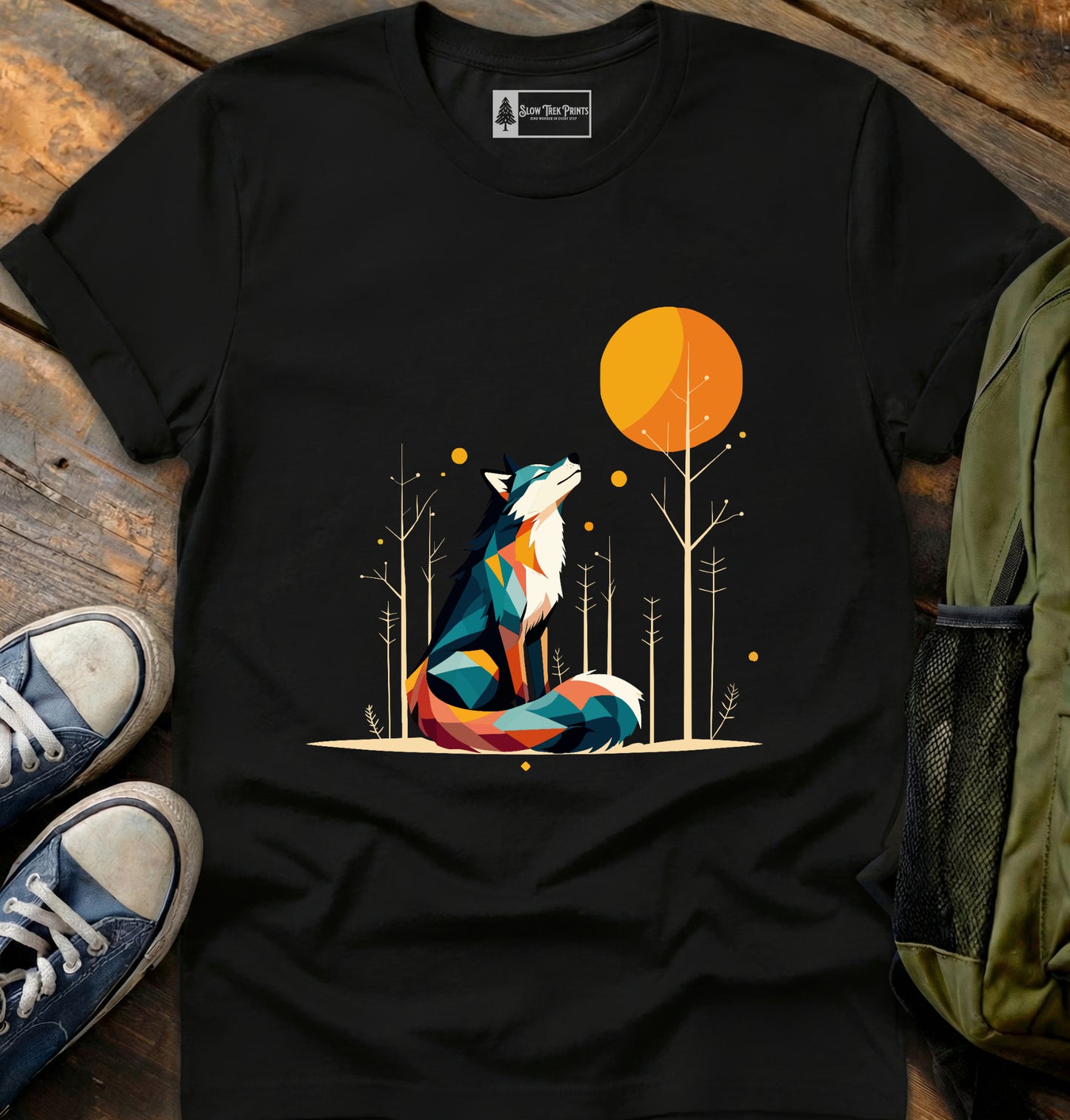 Geometric Wolf T-Shirt