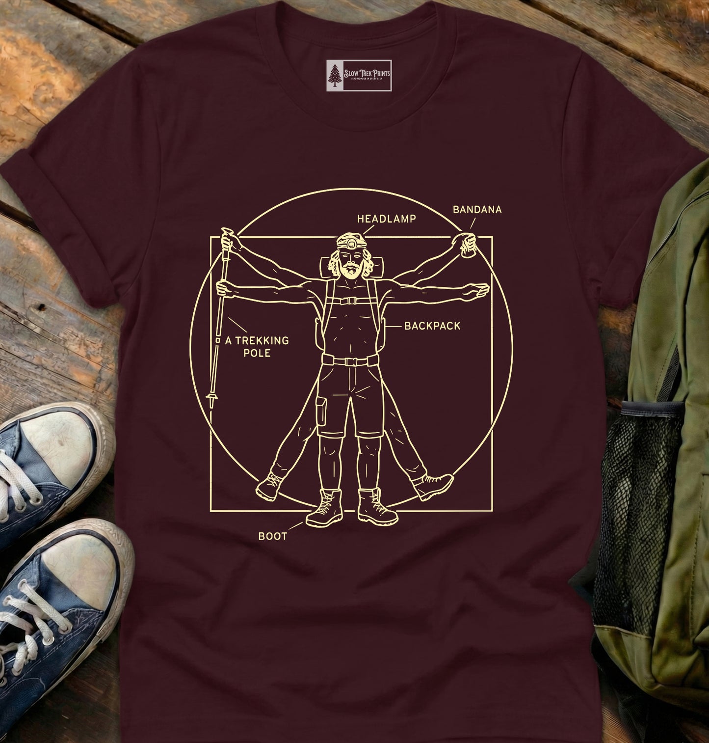 Vitruvian Hiker T-Shirt