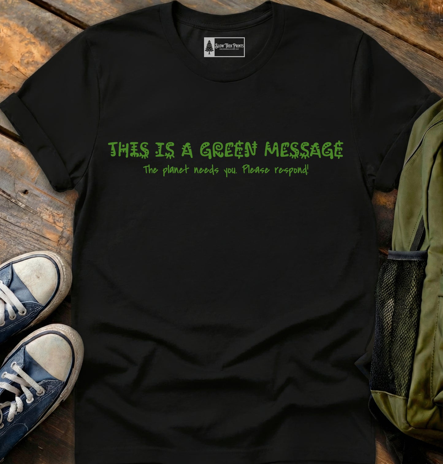 Green Message T-Shirt