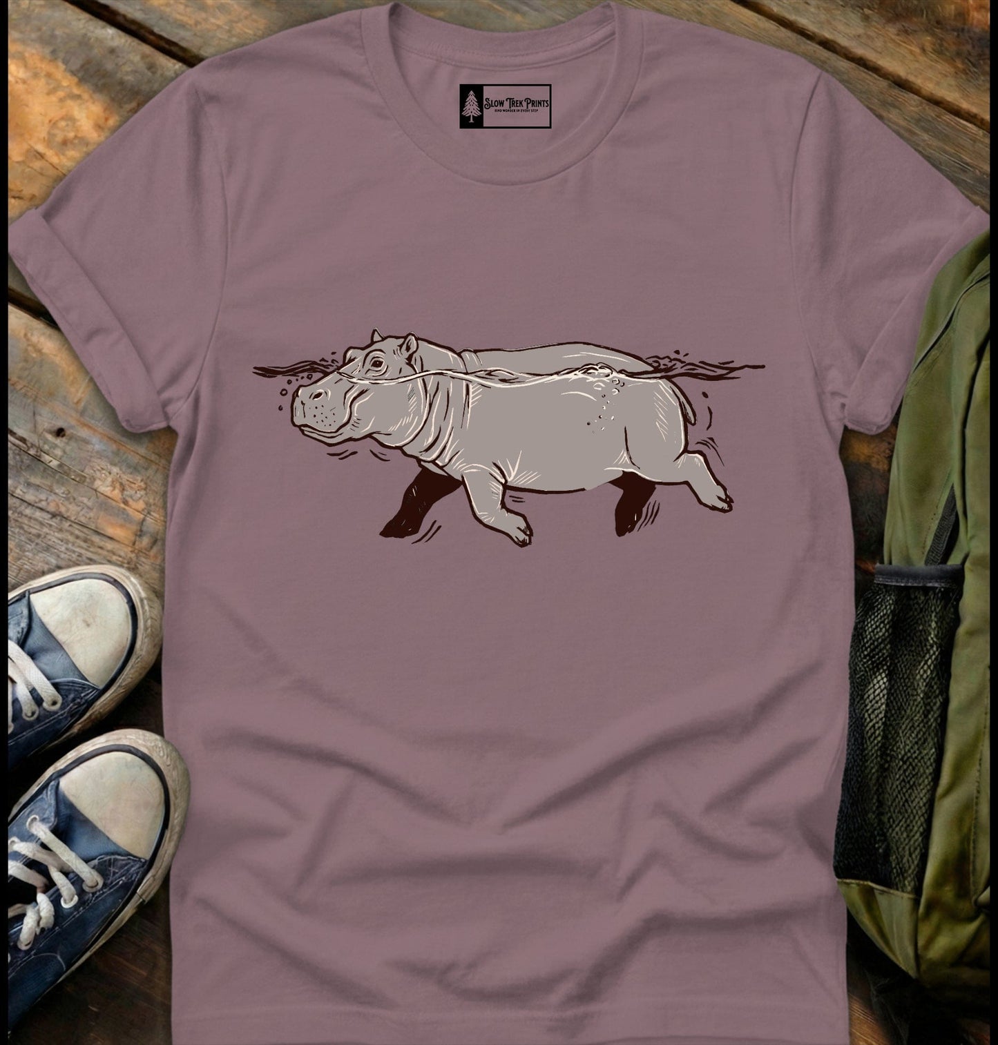 Swimming Hippo T-Shirt