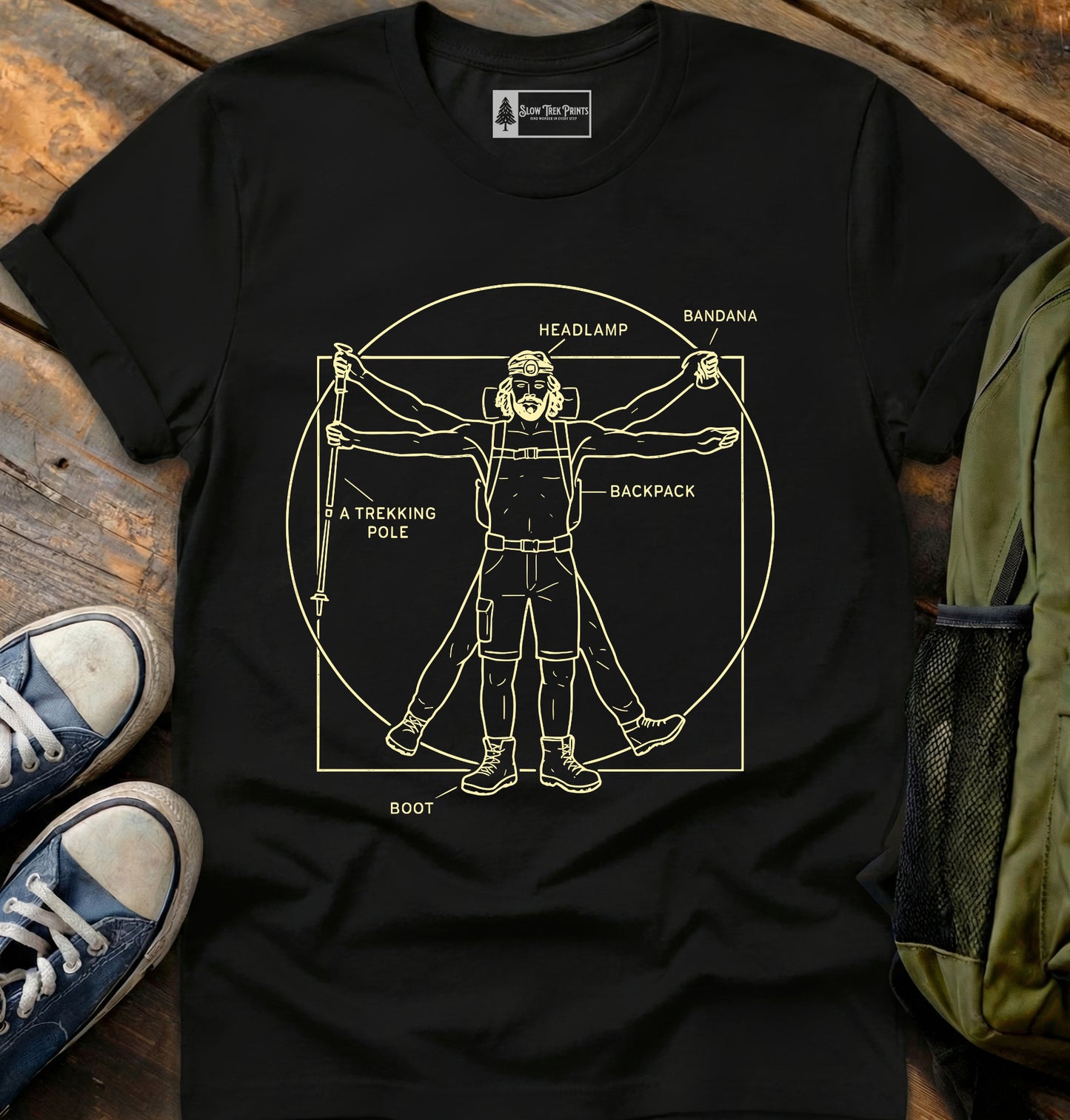 Vitruvian Hiker T-Shirt
