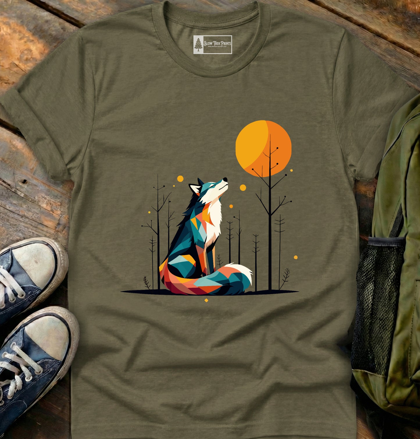 Geometric Wolf T-Shirt