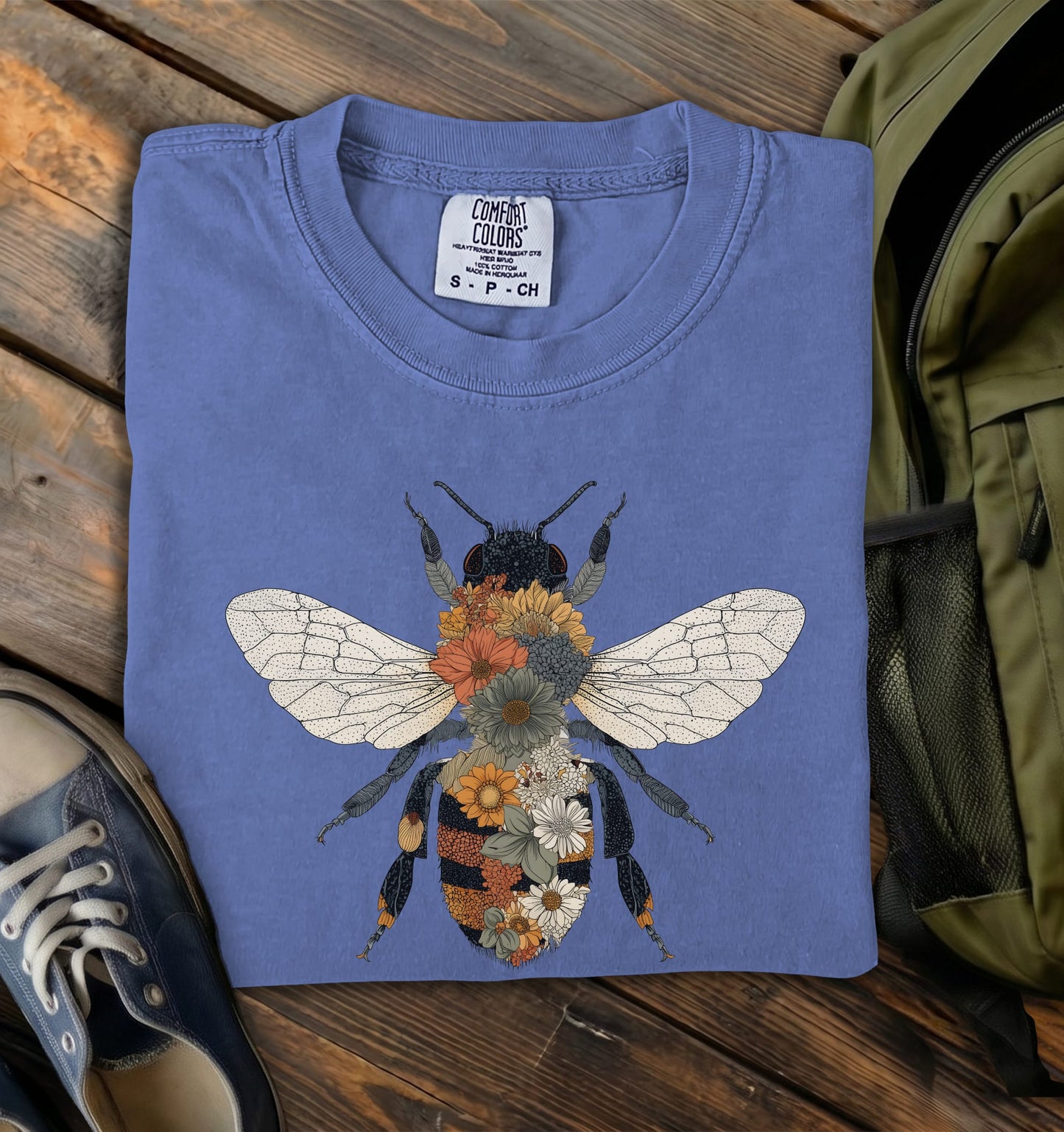 Wildflower Bee Comfort Colors T-Shirt