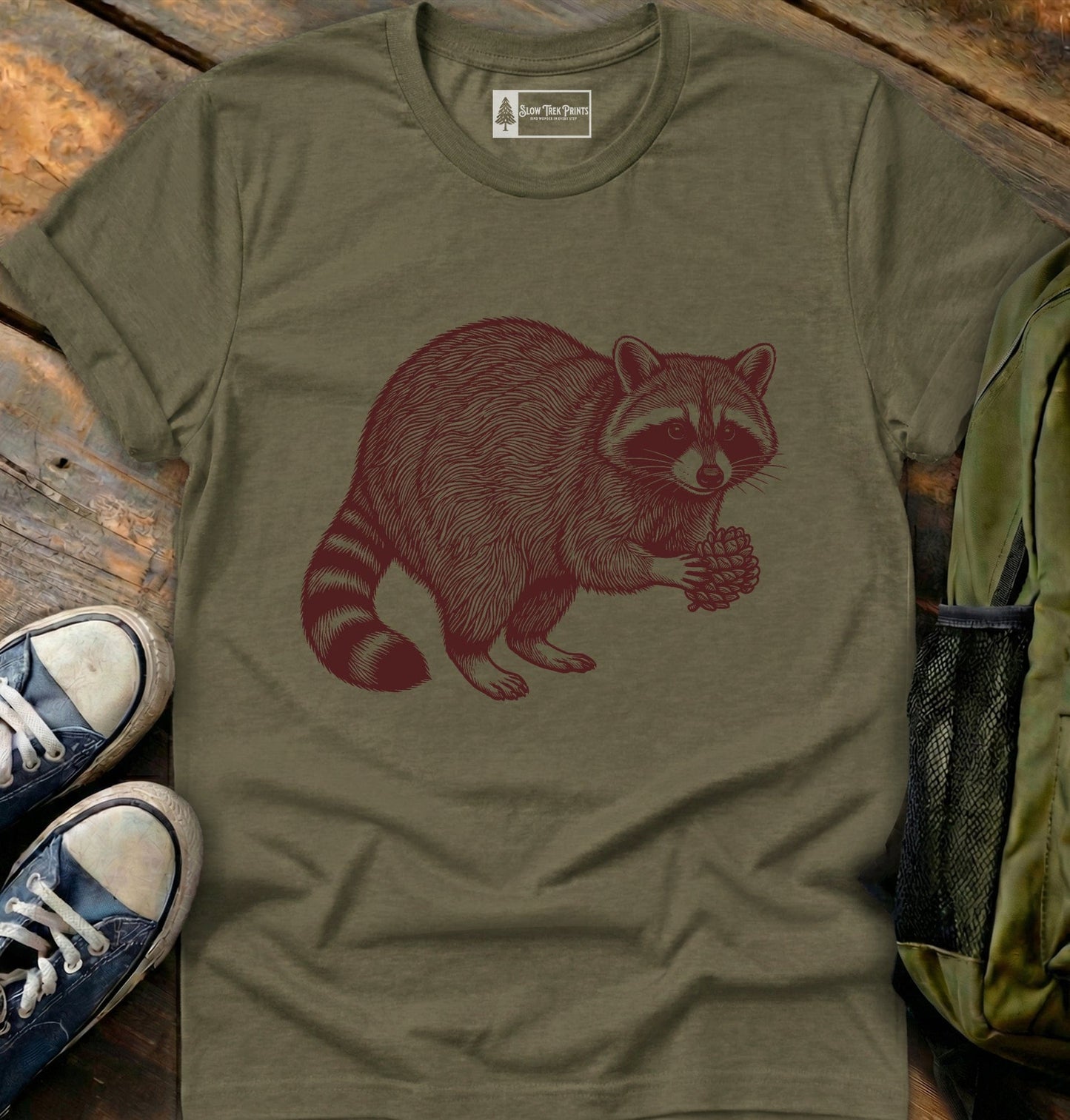 Pinecone Raccoon T-Shirt