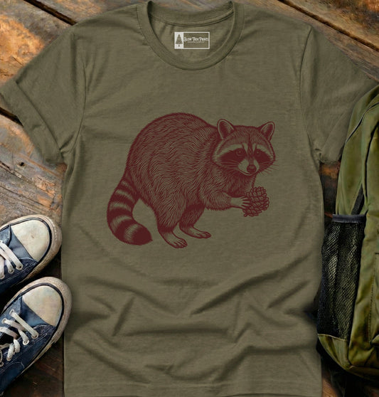 Pinecone Raccoon T-Shirt
