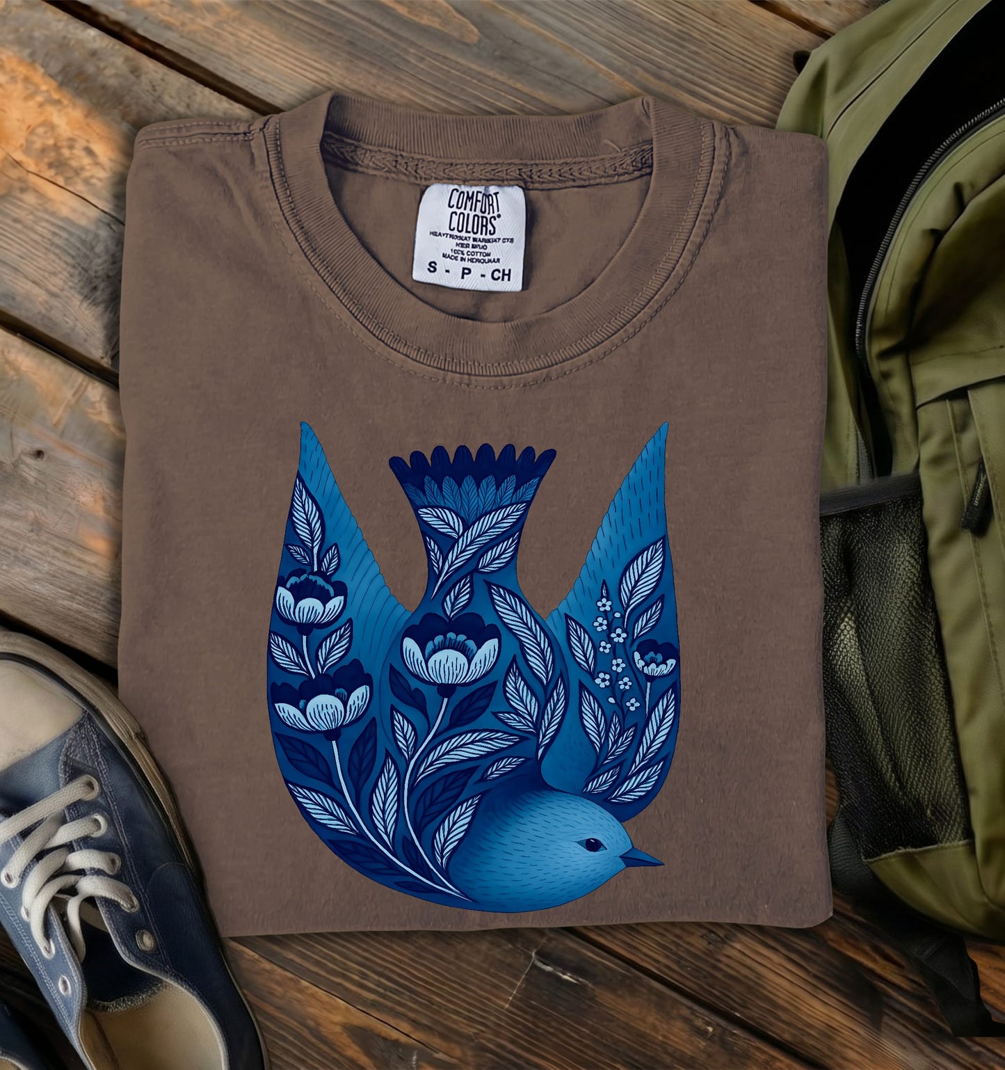 Indigo Songbird Comfort Colors T-Shirt