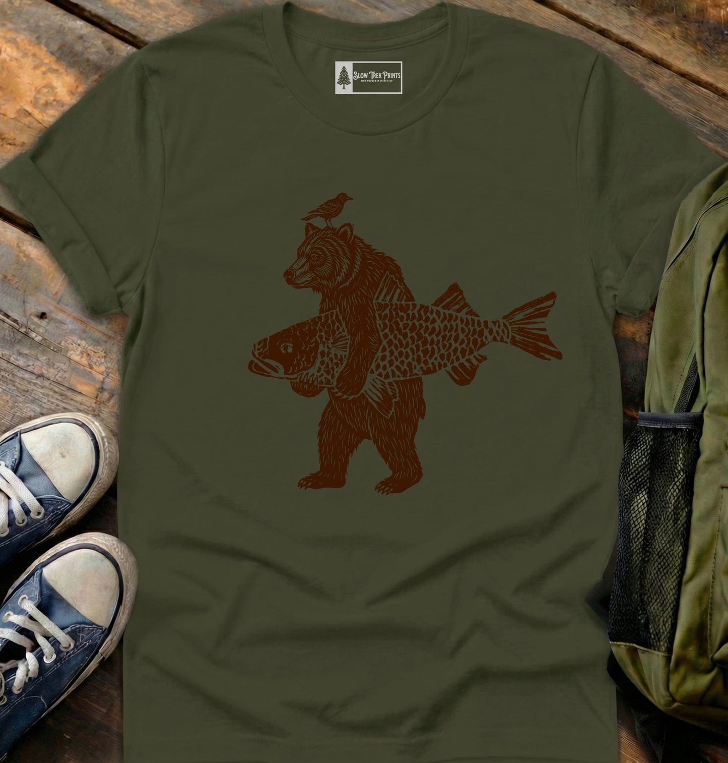 Fisherman Bear T-Shirt